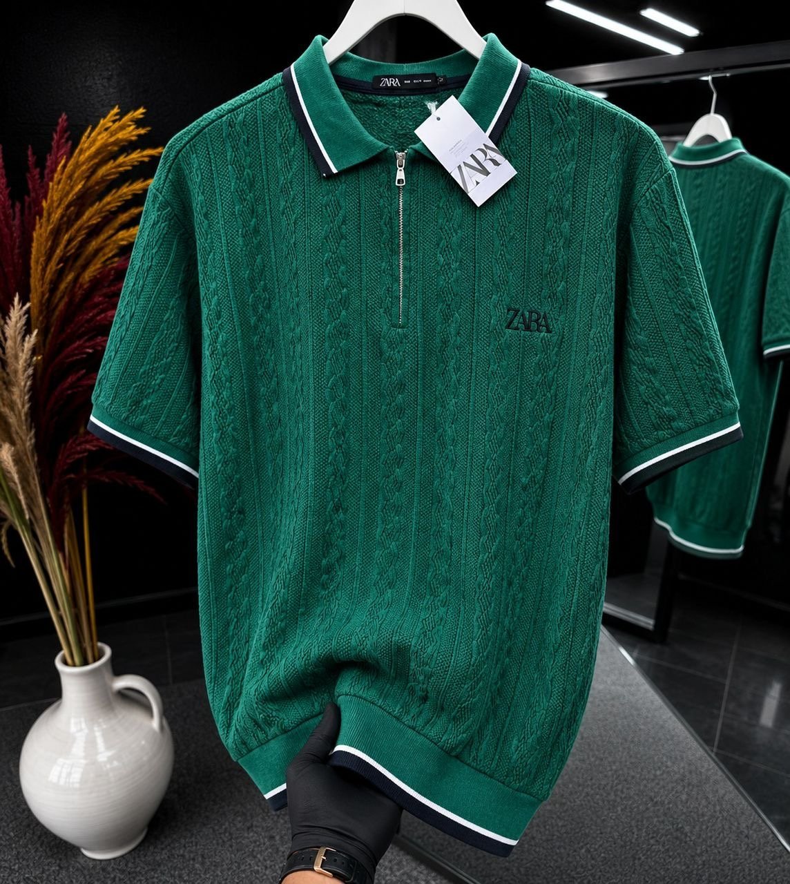 Half-zip polo shirts