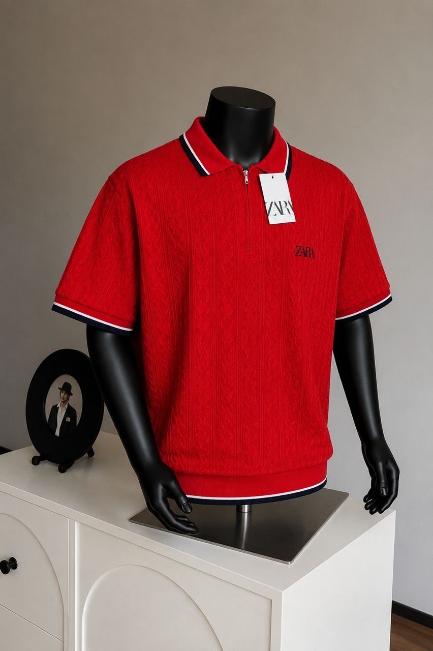 Half-zip polo shirts