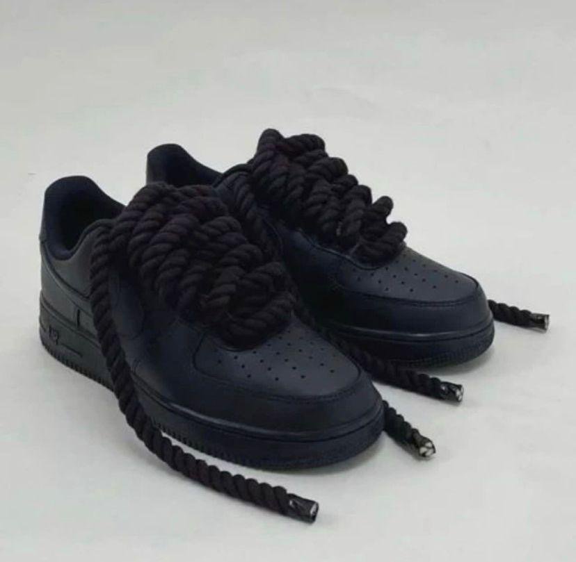 Air Force 1 black - Rope laces( black)